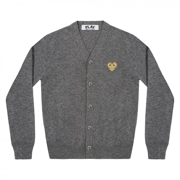 Embroidered Cardigan Comme Des Garcons Play Mens Cardigan Play