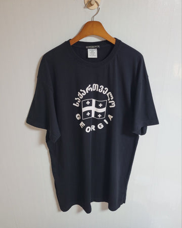 VETEMENTS Schwarzes Netzwerk-Logo T-Shirt M 53245930