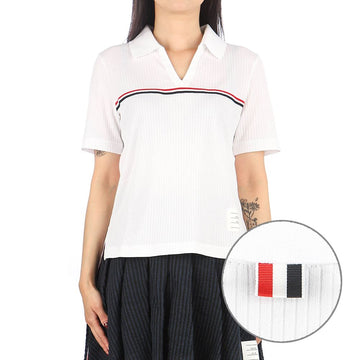 THOM BROWNE [] (FJP076A J0066 100) レディース カラー 半袖Tシャツ 53256443