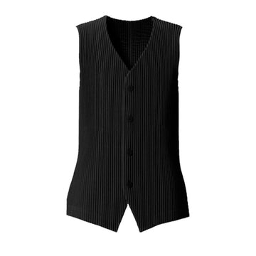ISSEY MIYAKE HOMME PLISSE V-Ausschnitt Weste - 158 53396037