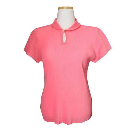 ISSEY MIYAKE Pleats Please Neon Pink Short Sleeve Top 3 53748320