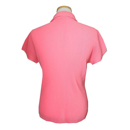 ISSEY MIYAKE Pleats Please Neon Pink Short Sleeve Top 3 53748320