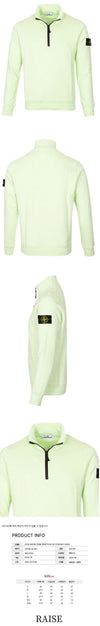 STONE ISLAND Wappen Halbzip Sweatshirt Lightgreen V0052 101561951 53748698 [P]