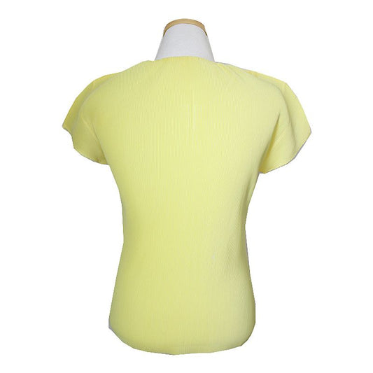 ISSEY MIYAKE Pleats Please Neon Yellow Short Sleeve Top 3 53748989