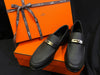 Hermes Black Kelly Loafer Silver 53759704 [P]