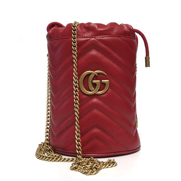 GUCCI Marmont GG Mini Bucket Bag 575163 6433 Rot 53800154