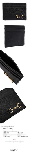 GUCCI Kartenetui mit Goldbeschichtung und Pferdebeißen, Schwarz, 700469 DJ20G 1000 54035313 [P]