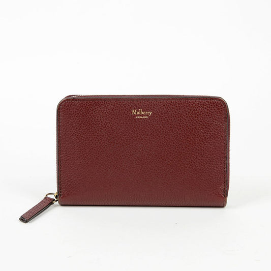 Mulberry Burgundy Leather Wallet 4896 54011937