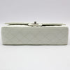 CHANEL A01112 White Caviar Silver Classic Medium Shoulder Bag 54253012 [P]