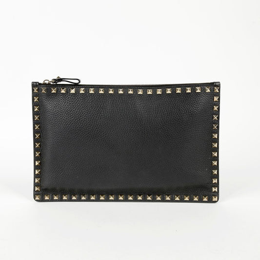 Valentino Rockstud Clutch in Black Leather 53904808