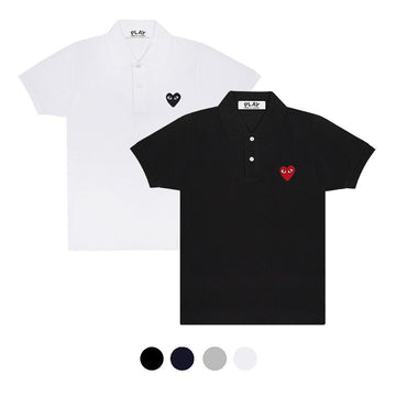 COMME DES GARCONS レッドワッペン半袖ポロシャツ 54477019