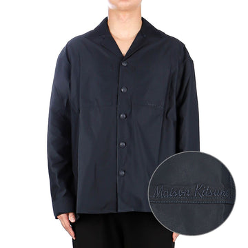 Maison Kitsune (KM00410WW0075 DARK NAVY) Men's Long Sleeve Shirt 54638470