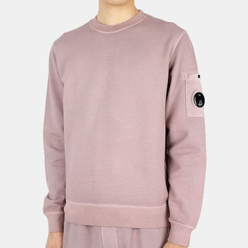 CP Company Men's Lens Wappen Brushed Washing Sweatshirt (Dark Pink) 13CMSS008A 006372R 506 54741059