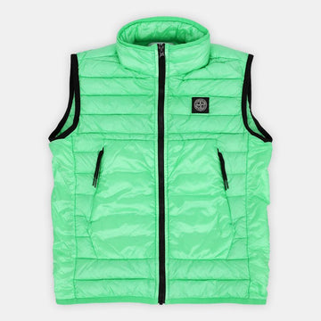 STONE ISLAND 22 F/W ストーン キッズ ワッペン ロゴ パッチ 軽量 ダウン ベスト（グリーン） 7716G0332 V0050 54741940