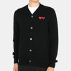 COMME DES GARCONS ダブルハートワッペンカーディガン（黒）N058 BLACK 54759072 [P]