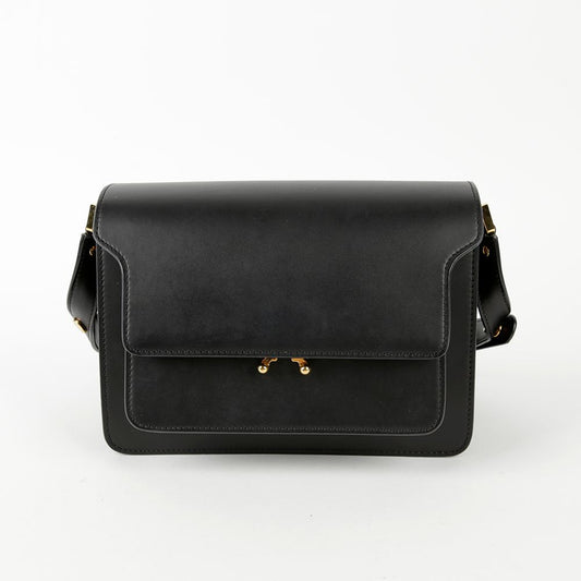MARNI SBMPN09NO1 ミディアム ブラック レザー トランク ショルダー＆クロスバッグ 54350635