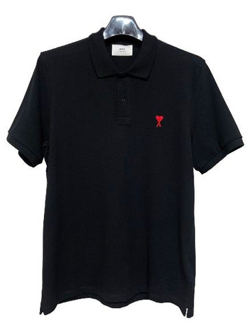 AMI Schwarzes Logo Kragen Kurzarm BFHPL001 760 001 54846484