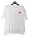 AMI Weißes Big Logo Rundhals T-Shirt UTS004 726 175 54847204 [P]