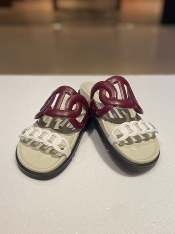 Hermes Extra Sandals White Brown 2023 54926119