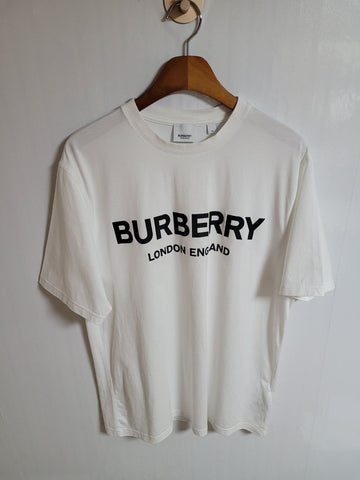 BURBERRY ホワイト・ロンドン・イングランド・半袖Tシャツ M 8026017 54970117