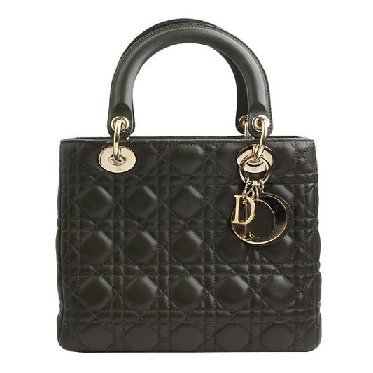 DIOR カキ カナージュ レディ トート兼ショルダーバッグ 55071077