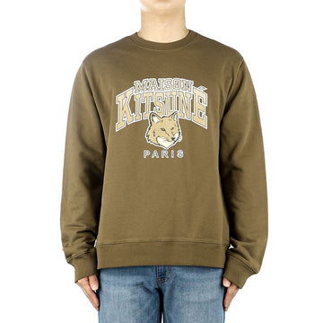 MAISON KITSUNE キャンパスフォックス メンズ スウェットシャツ KHAKI LM00305KM0001 55201789