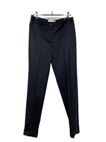 Fabiana Filippi V385 825 Black Straight-Line Gem Slacks 55440477