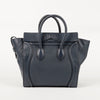 CELINE ミニダークブルーレザーラゲージトートバッグ165213 55255778 [P]