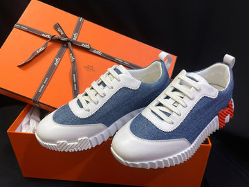 HERMES Bouncing Sneakers Blau Orange Herren 56018612