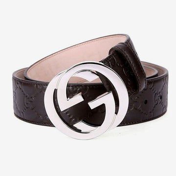 GUCCI Signatur GG-Schnalle Cima Gürtel dunkelbraun 114984 114876 56034628