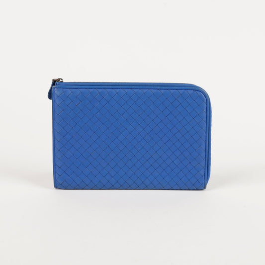 BOTTEGA VENETA ブルー インテレッチャート クラッチ 390057 56147832