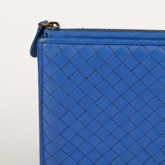 BOTTEGA VENETA ブルー インテレッチャート クラッチ 390057 56147832
