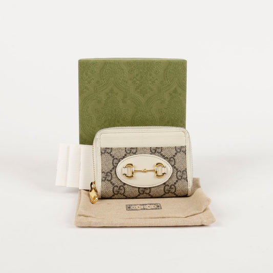 Gucci GG Supreme Canvas Horsebit 1955 Card Case Wallet 658549 56641676