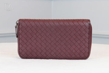 BOTTEGA VENETA Reißverschluss Geldbörse Rot Zustand A 57075989