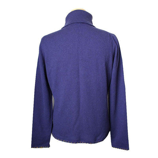 Etro Navy Blue Turtleneck Knit Top 44 57282793