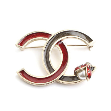 CHANEL CC Logo Marienkäfer Brosche 57296585
