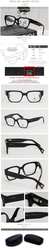 Lanvin Glasses Frame LNV2601 001 Black Acetate 60824876 [P]