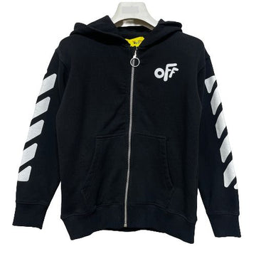 OFF WHITE Kinder schwarze Hoodie-Jacke OBBE001F21FLE0011001 57375846