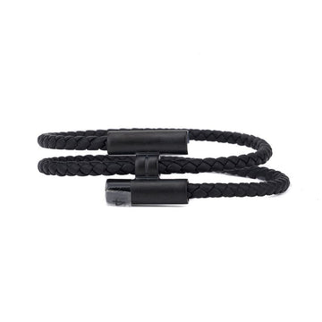 Hermes Tunis Tresse SoBlack Men's Leather Bracelet Tresse H077300FI89 57572849