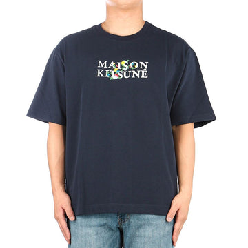 Maison Kitsune (LM00115KJ0119 NAVY) Men's Short Sleeve T-Shirt 57626148