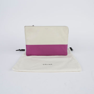 CELINE ツートンレザークラッチバッグ 57592403