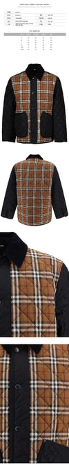 BURBERRY WEAVERVALE Vintage Check Quilted Jacket Dunkelbirke Braun 8070391 57671000 [P]