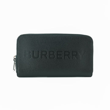 BURBERRY Rundum Reißverschluss Geldbörse 80528851 Schwarz Leder 57705001