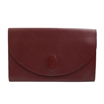 Cartier Happy Burgundy Leather Envelope Clutch 57868942