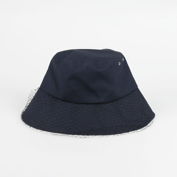 Dior Blue Cotton Blend Teddy D Veil Bucket Hat 58 57572893