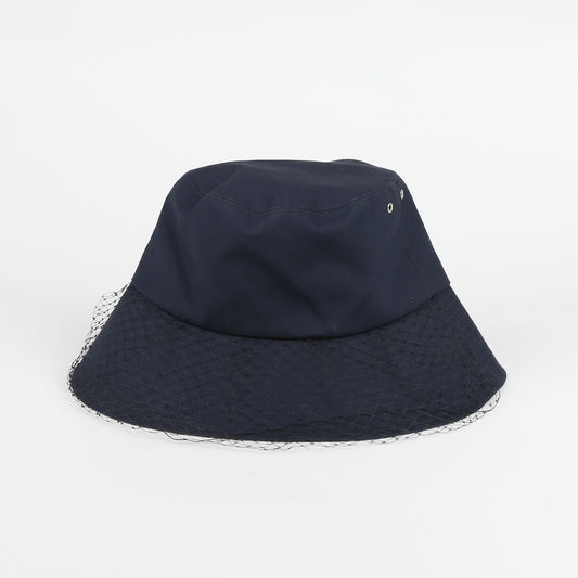 Dior Blue Cotton Blend Teddy D Veil Bucket Hat 58 57572893