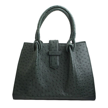 OTHER BRAND Ostrich Leder Tote Bag in Grün 57899226