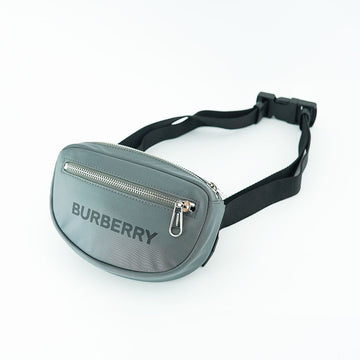 BURBERRY ミニヒップバッグ グレー ナイロン ユニセックス ラグジュアリー ギフト 80528881 57940161