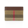 Burberry Card Holder Sandon Tan Leather Fabric 57941894 [P]