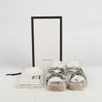 GUCCI Grogain Crystal Espadrilles Sandalen Schwarz 36 57789470